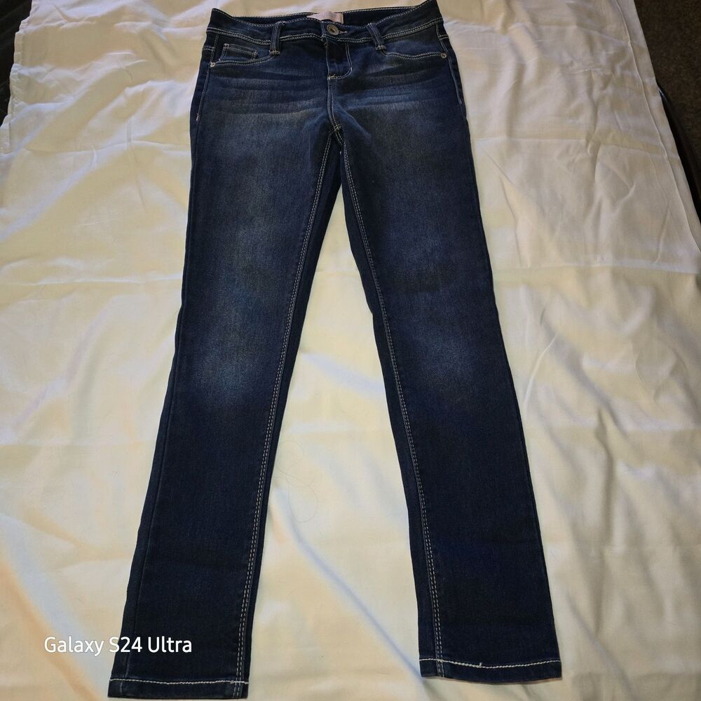 Girls Squeeze Regular Straight Jeans Size 8 Blue